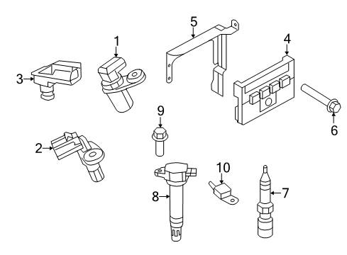 2008 Chrysler Sebring Spark Plug Diagram for 68303923AA