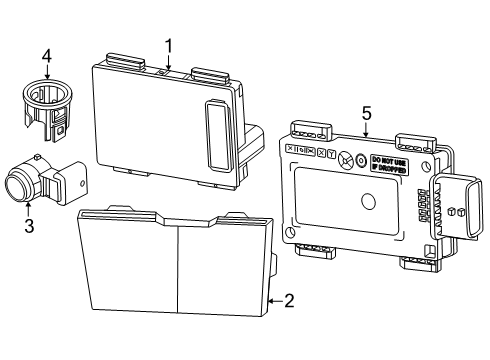 2025 Ram 1500 Sensor - Parking Assist Diagram for 7EP49GXHAB