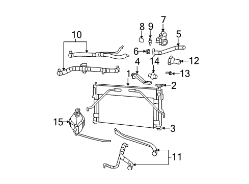 2007 Chrysler Sebring Inlet Hose, Upper Diagram for 5058620AF