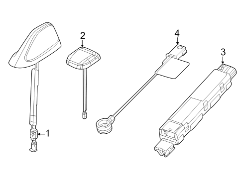 2024 Jeep Grand Cherokee Antenna Diagram for 68520836AA
