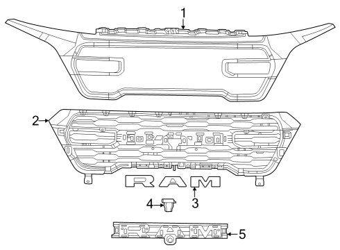 2025 Ram ProMaster 3500 Bracket Diagram for 68576750AA