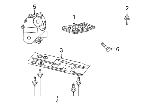 2004 Dodge Ram 1500 Motor Bolt Diagram for 5066925AA