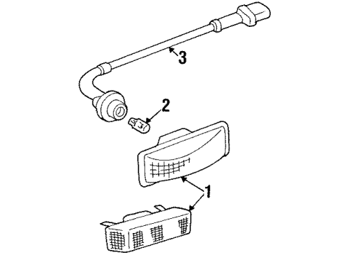 2001 Jeep Cherokee Repeater Lamp Diagram for 55055014