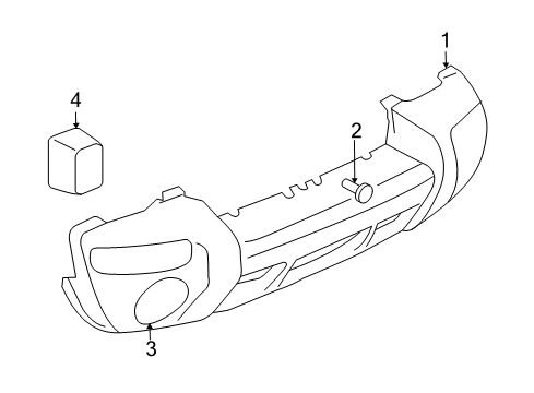 2006 Jeep Liberty Bumper Cover, Front Diagram for 5JG93TZZAD