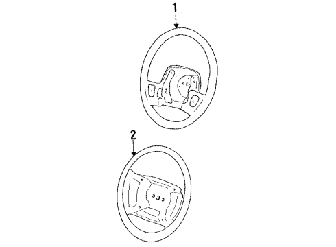 1994 Chrysler LeBaron Steering Wheel & Trim Diagram