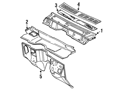 1985 Jeep Wagoneer Cowl Diagram 2 - Thumbnail