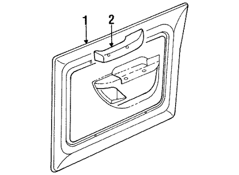 1985 Dodge D150 Interior Trim - Rear Door Diagram