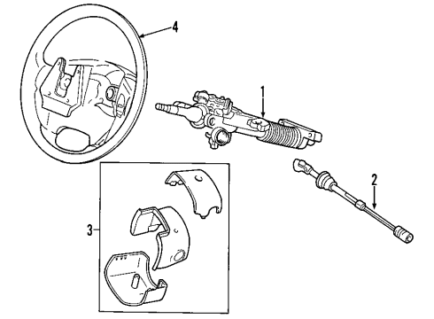 2003 Jeep Grand Cherokee Steering Wheel Diagram for 5HM231DVAD