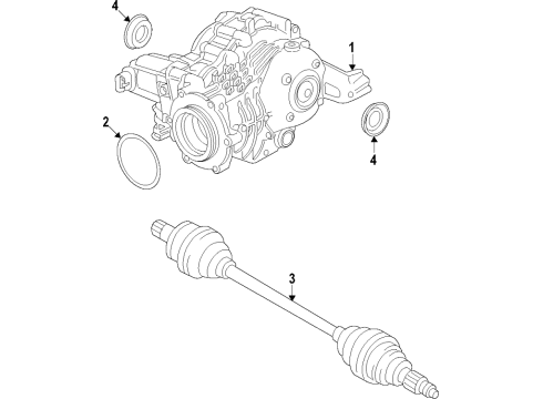 2024 Chrysler Pacifica Axle Assembly, Rear Driver Side Diagram for 68264544AA