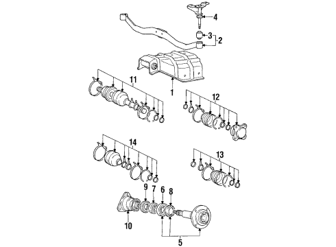 1991 Dodge Colt Axle & Differential - Rear Diagram