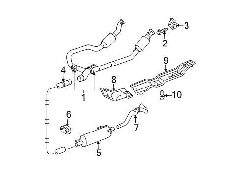 2007 Dodge Ram 1500 Extension Pipe Diagram for 55366311AE