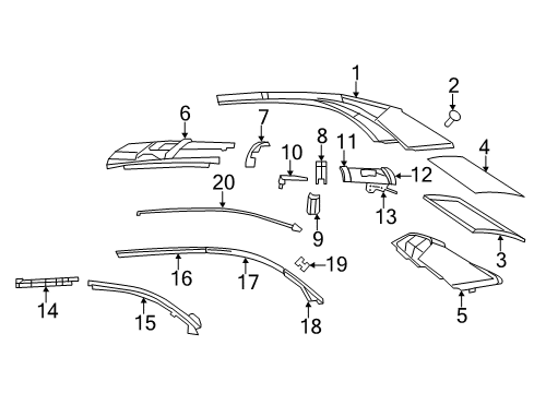 2009 Chrysler Sebring Back Glass Screw Diagram for 68028370AA