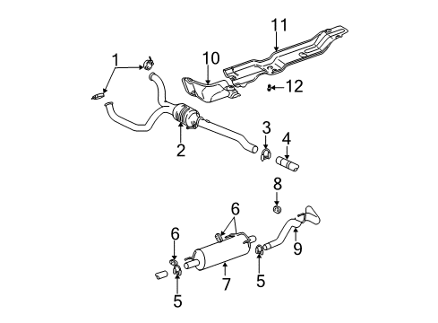 2003 Dodge Ram 1500 Catalytic Converter Diagram for 52103630AC
