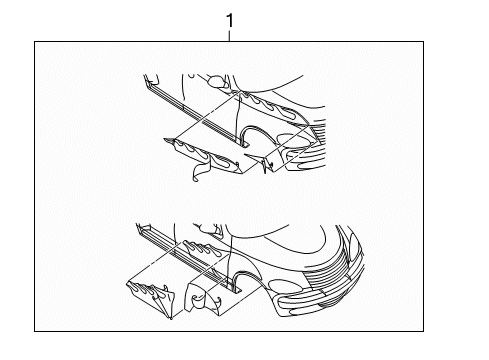 2002 Chrysler PT Cruiser Decal, Front Diagram for WQ52ZS8AB