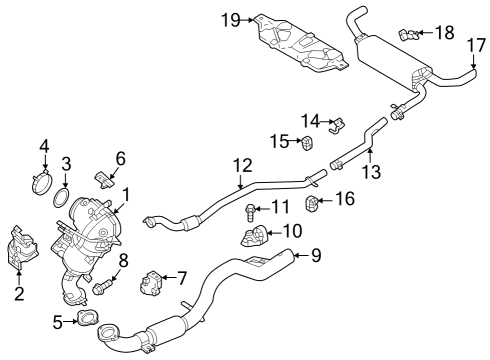 2024 Dodge Hornet Catalytic Converter Upper Bracket, Passenger Side Diagram for 57008497AA