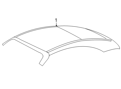 2004 Chrysler Crossfire Drip Molding, Black, Driver Side Diagram for YA01P41AA
