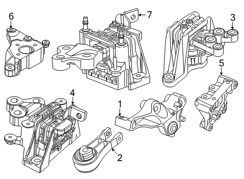2017 Chrysler Pacifica Front Support Diagram for 68224744AC
