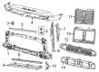 Ram 1500 Radiator Support Diagram - 68668838AA