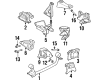 Chrysler Cirrus Engine Mount Bracket Diagram - 4593246