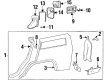 Jeep Comanche Fuel Filler Housing Diagram - 52100230AB