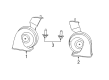 2023 Dodge Challenger Horn Diagram - 68302643AC