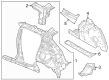 Dodge Hornet Fender Splash Shield Diagram - 68724352AA