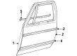 Dodge D350 Door Moldings Diagram - 4205729