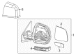Ram ProMaster City Car Mirror Diagram - 68280565AA