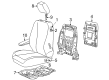 Chrysler Town & Country Seat Cushion Diagram - 68102109AA