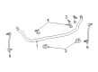 Chrysler Sway Bar Bracket Diagram - 4684298AD