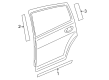 2008 Dodge Caliber Door Moldings Diagram - 1DH74DV6AB