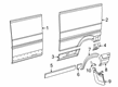 Ram ProMaster 1500 Door Moldings Diagram - 1ZT46LAHAA