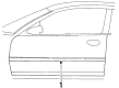 1998 Dodge Neon Door Moldings Diagram - RG31TZZAA