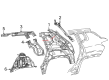 Jeep Compass Fender Splash Shield Diagram - 68243663AC