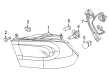 Ram Headlight Diagram - 68093221AD