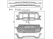 2025 Ram 1500 Grille Diagram - 68668835AA
