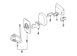 Jeep Comanche Car Mirror Diagram - 55027208
