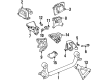 1997 Chrysler Sebring Engine Mount Bracket Diagram - 4593274
