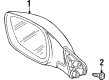Jeep Cherokee Car Mirror Diagram - 55154951AC