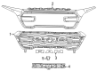 Ram ProMaster 2500 Grille Diagram - 68576749AA