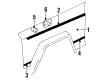 Jeep Comanche Door Moldings Diagram - 55003841