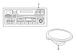 2002 Chrysler PT Cruiser Car Speakers Diagram - 4671646AA