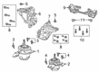 Jeep Gladiator Engine Mount Bracket Diagram - 68328258AE