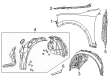 Dodge Durango Fender Diagram - 55369735AD
