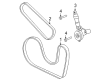 Chrysler Sebring Belt Tensioner Diagram - 4792495AC