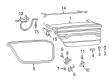 Chrysler Rear Door Striker Diagram - 68064338AB