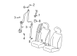 Chrysler PT Cruiser Seat Belt Diagram - XA971DVAI