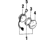 Jeep CJ7 Headlight Bulb Diagram - L001157A
