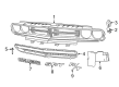2012 Dodge Challenger Grille Diagram - 68109841AA
