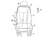 Chrysler Seat Cover Diagram - 1JB421S3AA